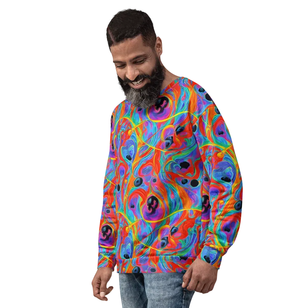 Electric Marbledream on Sweatshirt — Left Front
