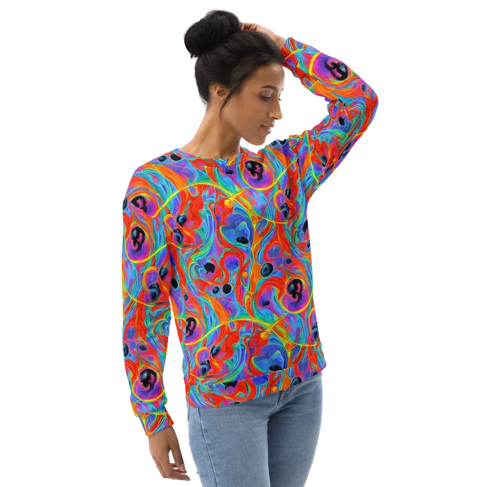 Electric Marbledream on Sweatshirt — Right Front