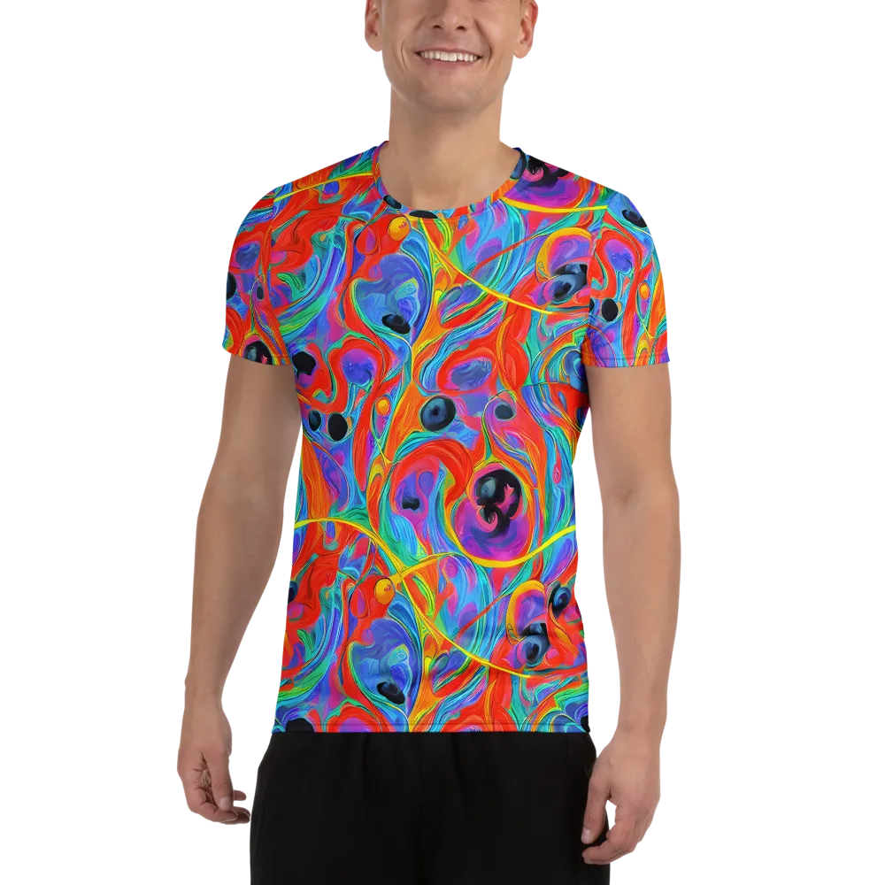 Electric Marbledream on Men's Athletic T-Shirt — Front
