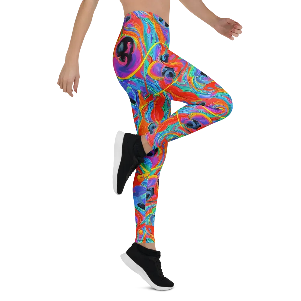 Electric Marbledream on Leggings — Right