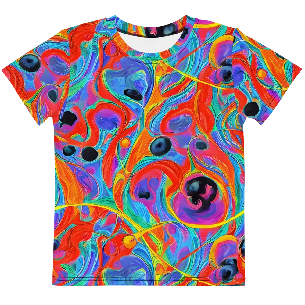 Electric Marbledream on Kids Crew Neck T-Shirt — Front