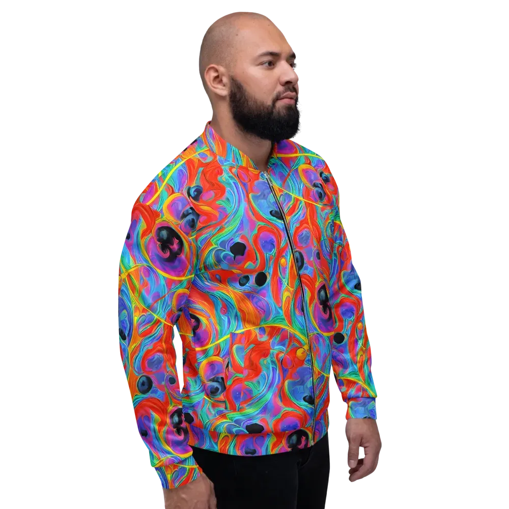 Electric Marbledream on Bomber Jacket — Right