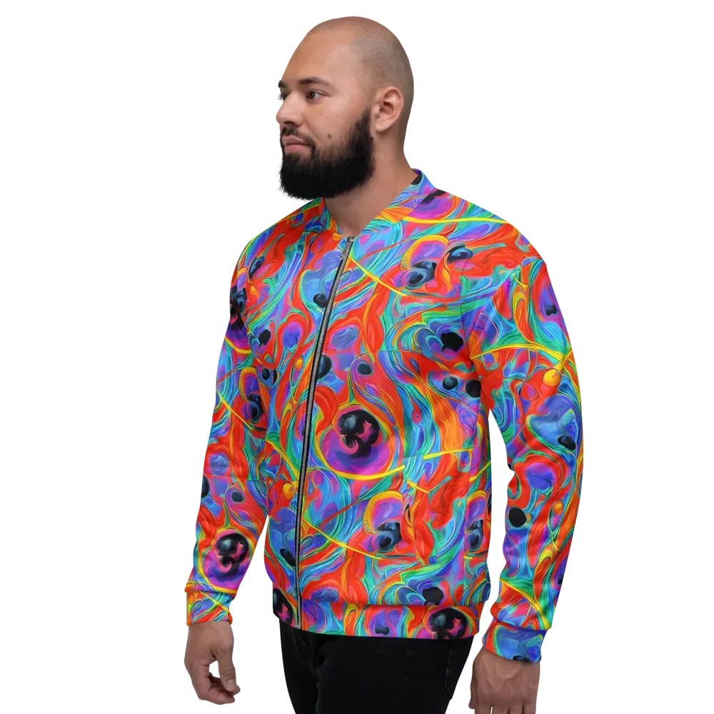 Electric Marbledream on Bomber Jacket — Left