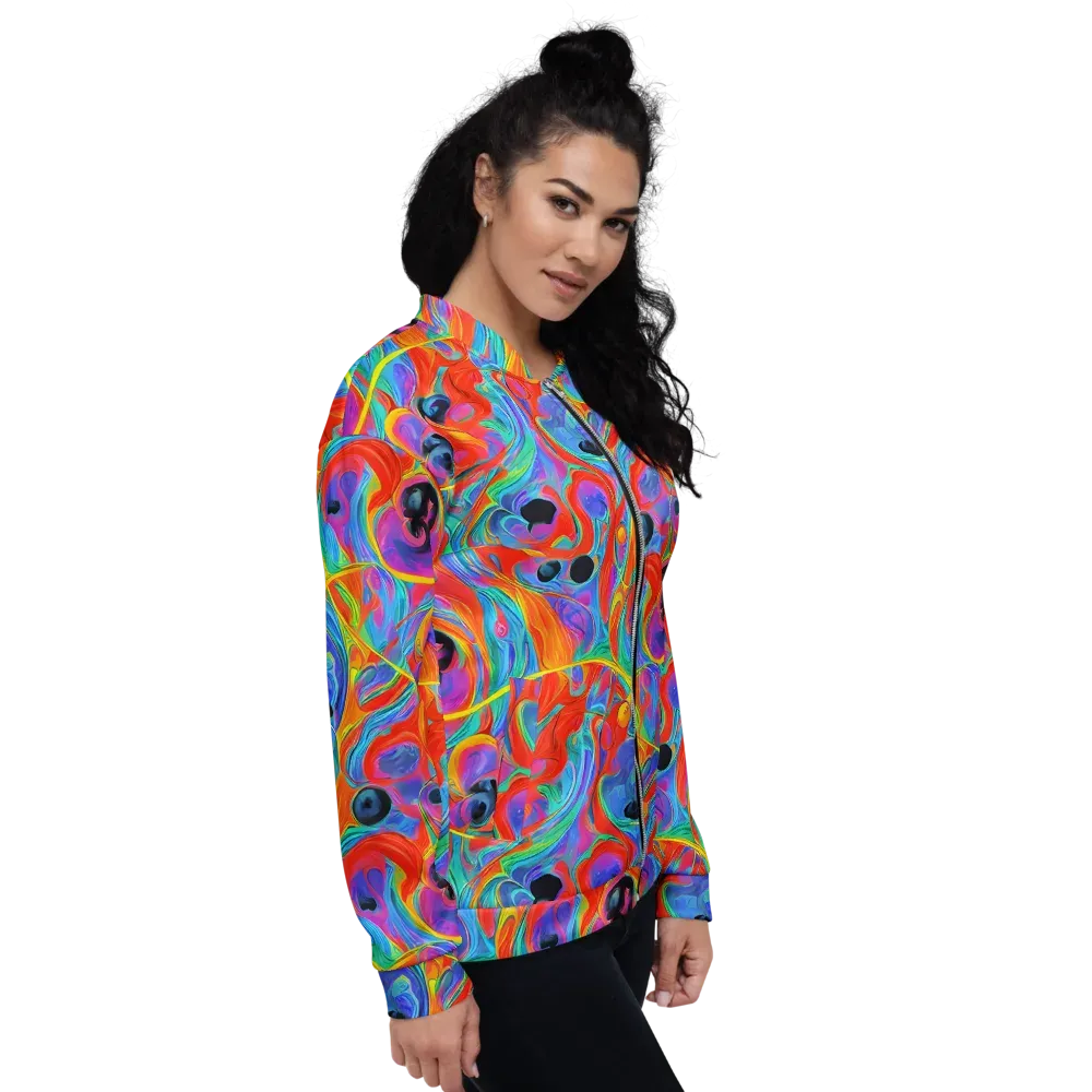 Electric Marbledream on Bomber Jacket — Right