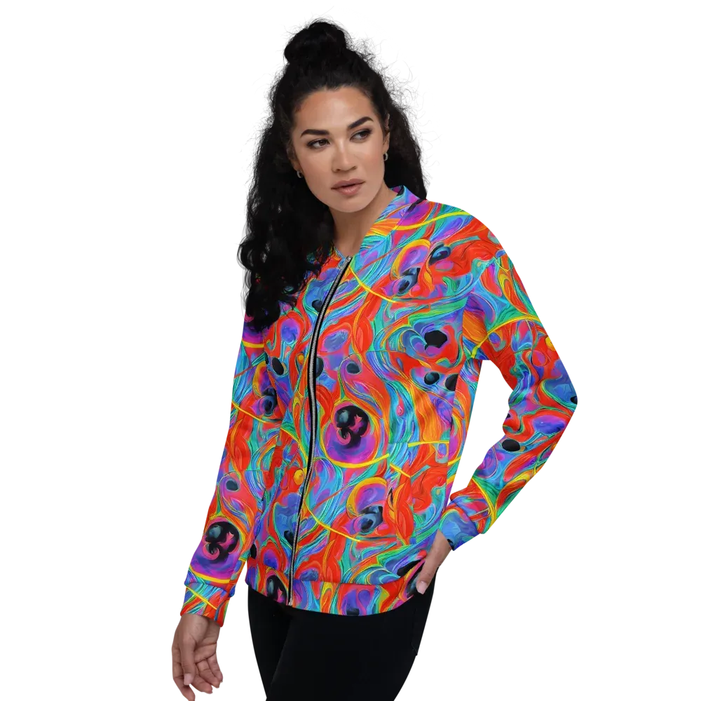 Electric Marbledream on Bomber Jacket — Left