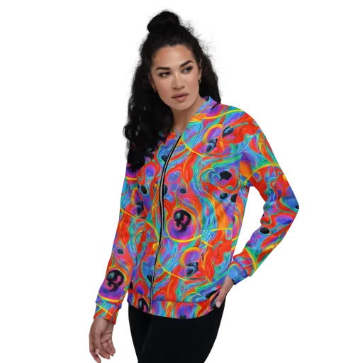 Electric Marbledream on a Bomber Jacket