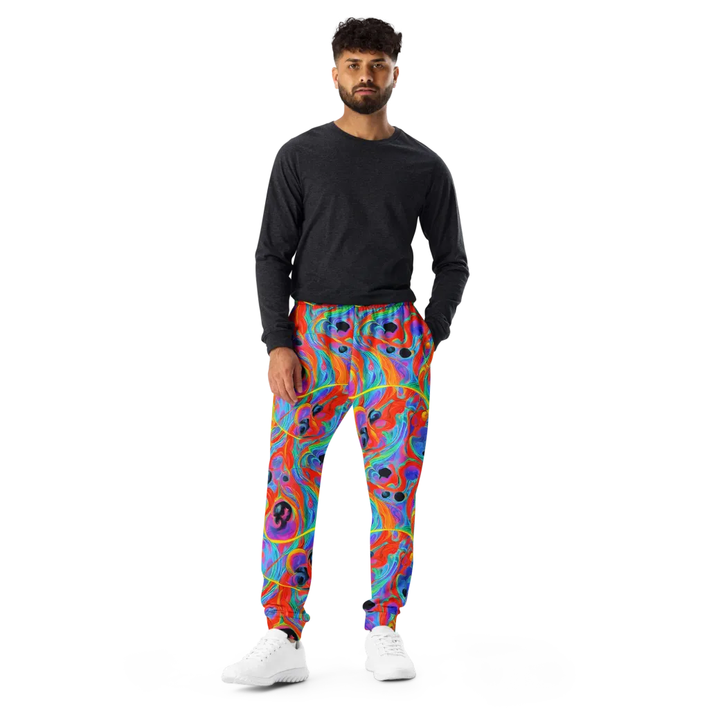 Electric Marbledream on Men's Joggers — Front