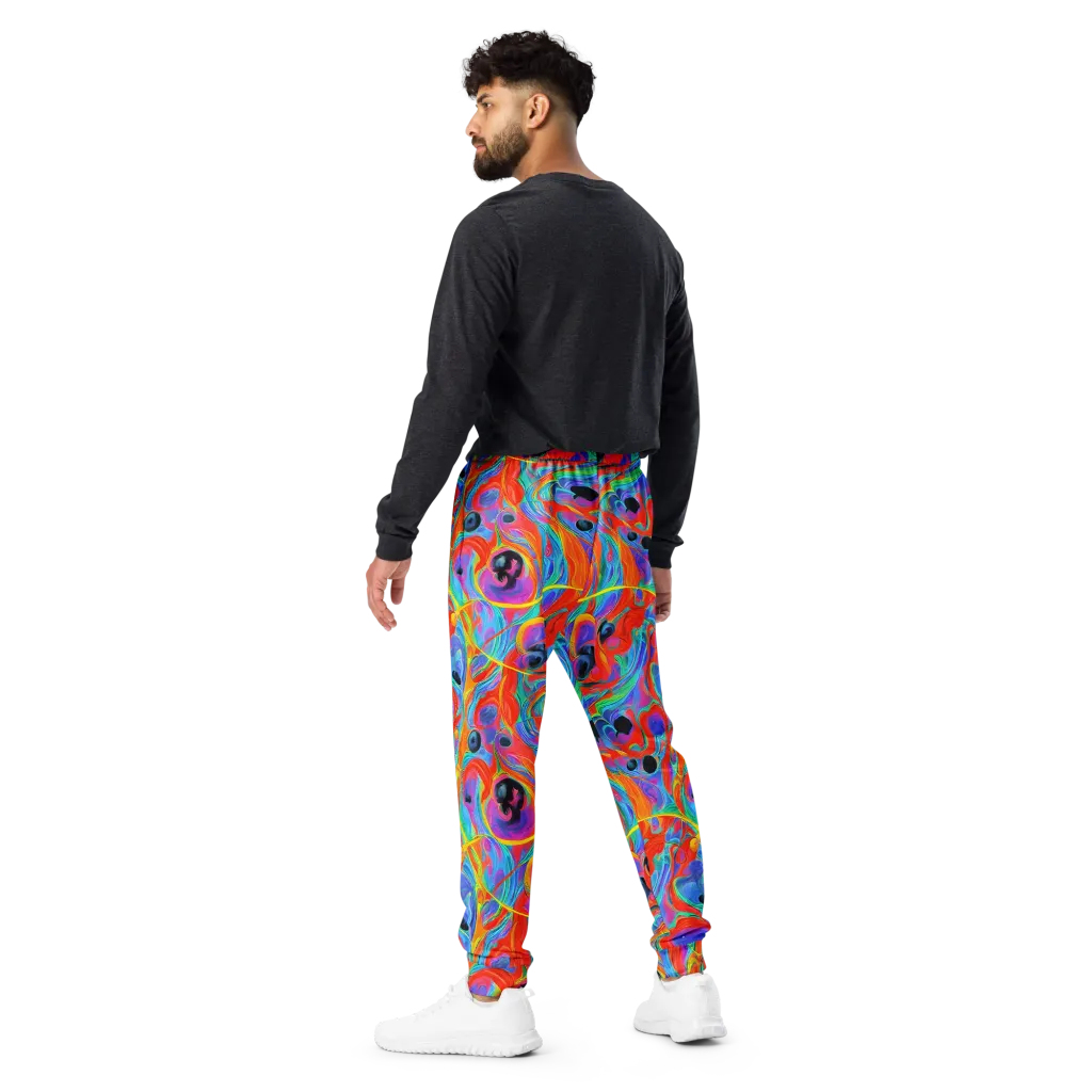 Electric Marbledream on Men's Joggers — Back