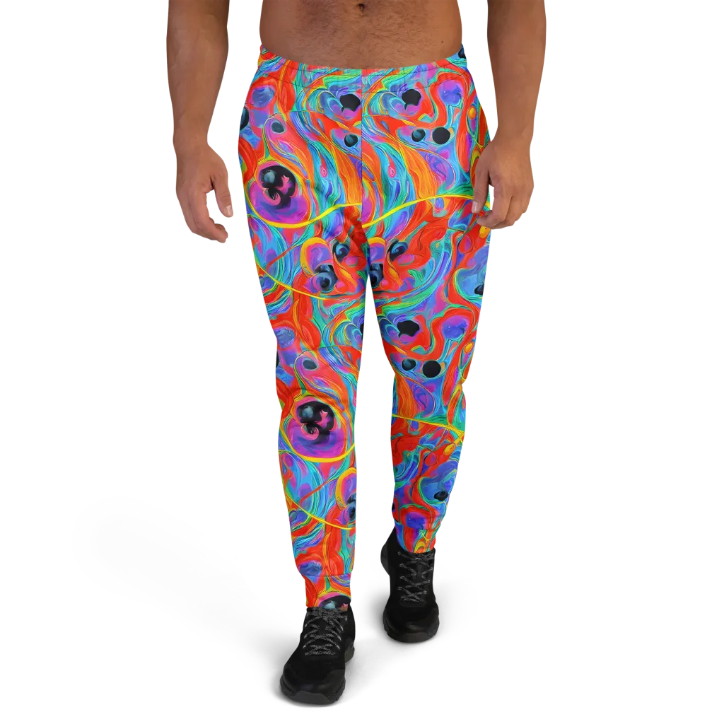 Electric Marbledream on Men's Joggers — Front