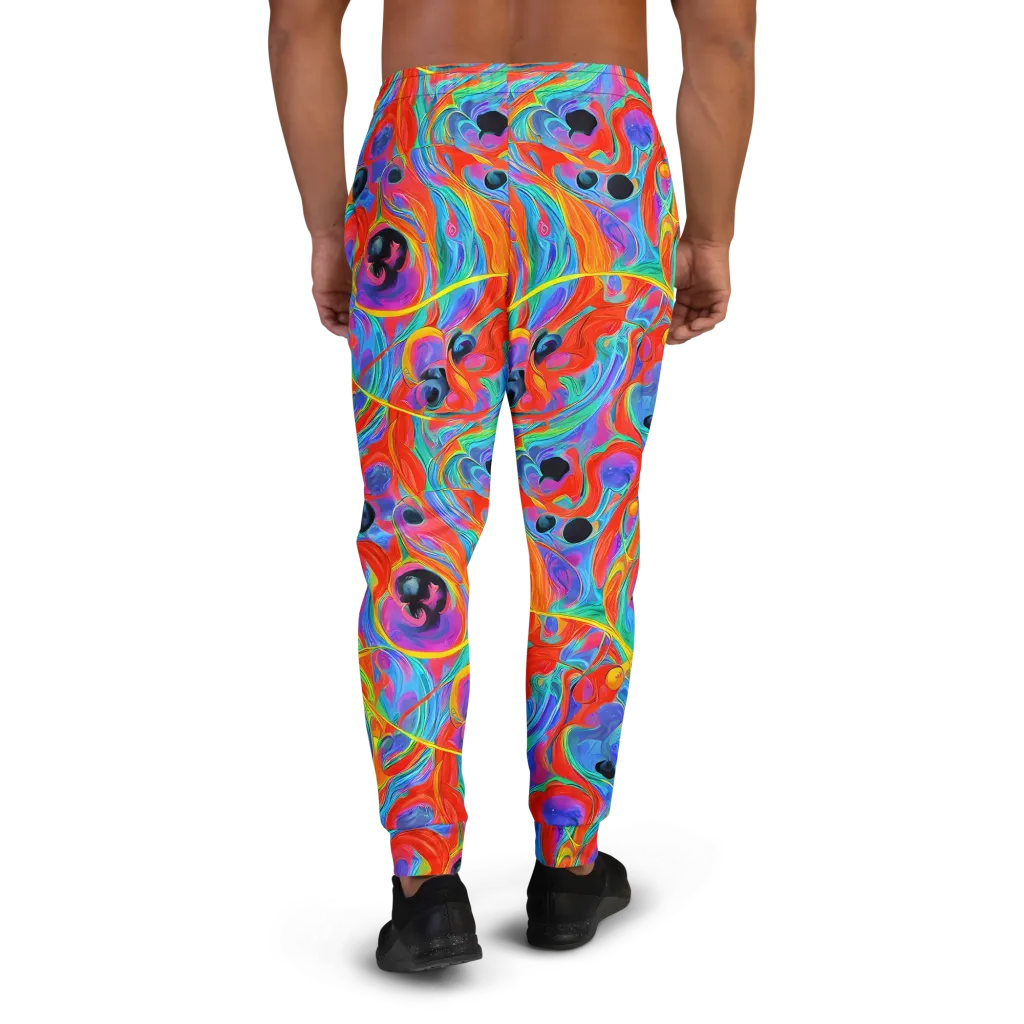 Electric Marbledream on Men's Joggers — Back