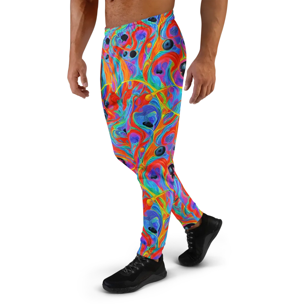 Electric Marbledream on Men's Joggers — Left