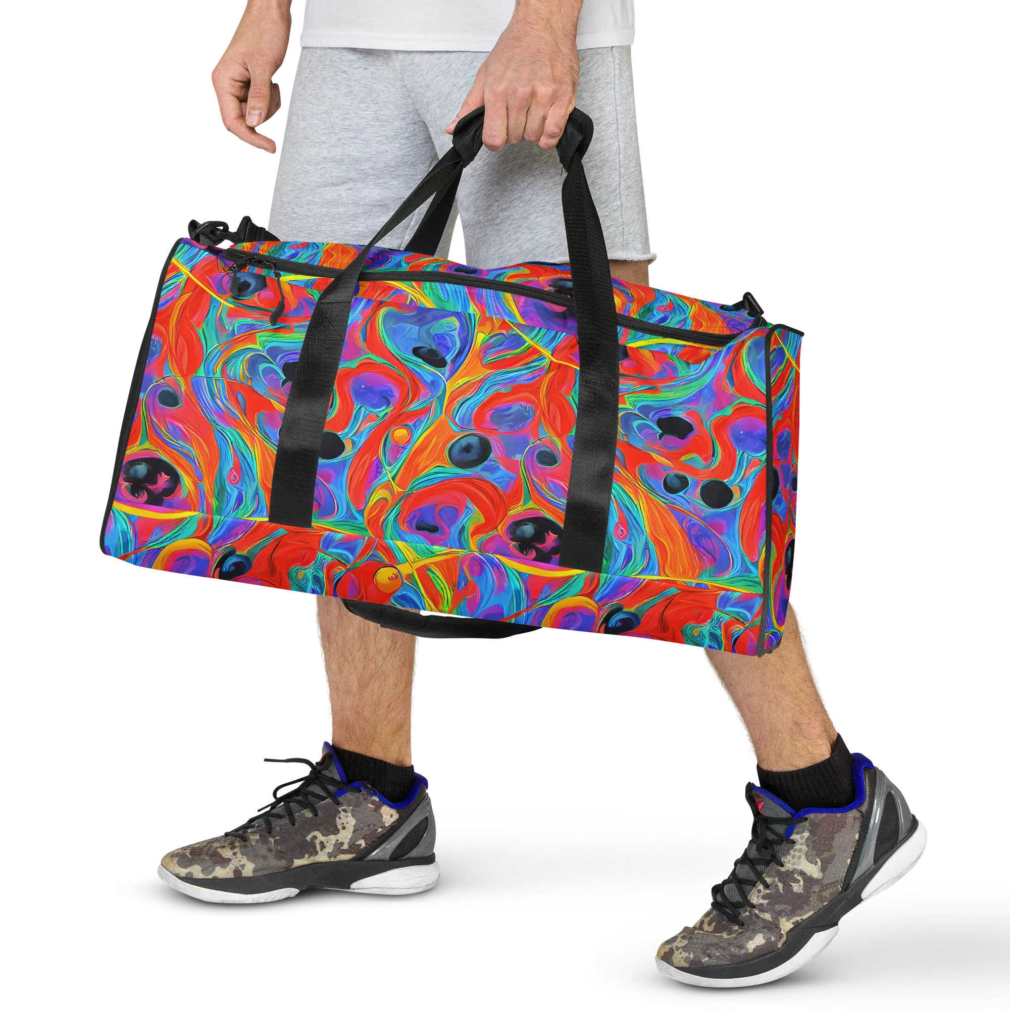 Electric Marbledream on Duffle Bag — Front