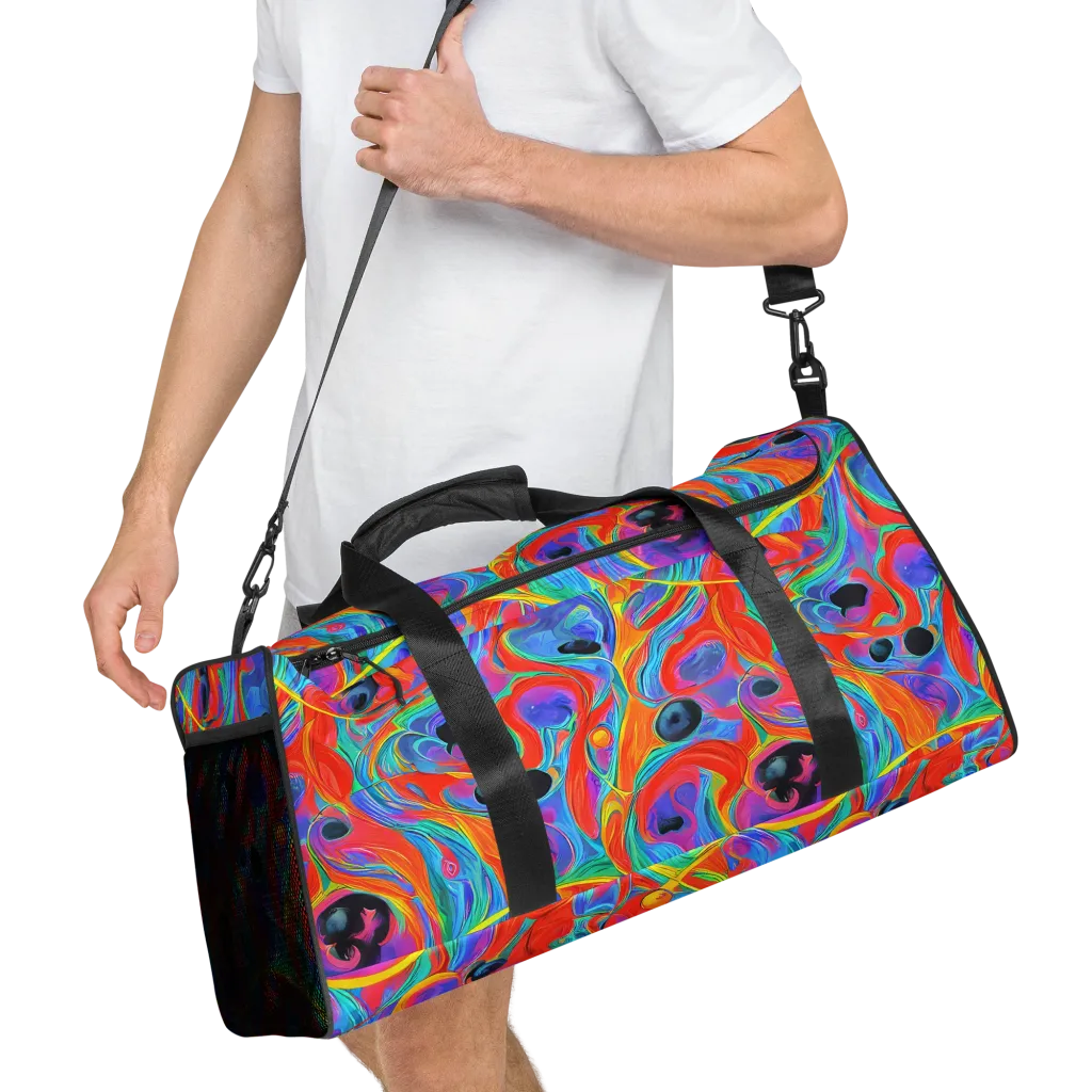 Electric Marbledream on Duffle Bag — Right Front
