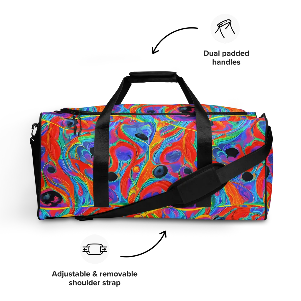 Electric Marbledream on Duffle Bag — Front