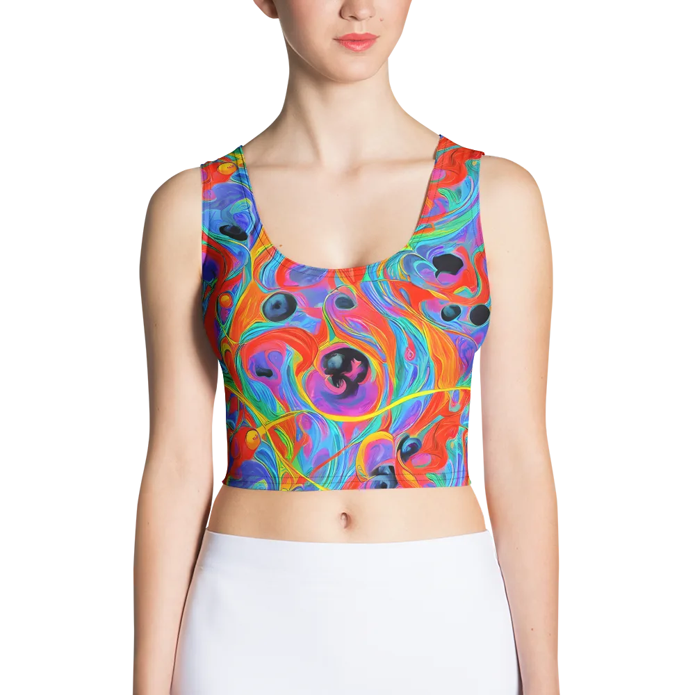 Electric Marbledream on Crop Top — Front