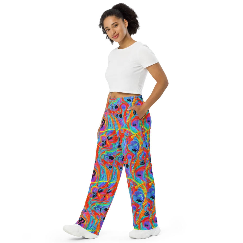 Electric Marbledream on Wide-Leg Pants — Left Front