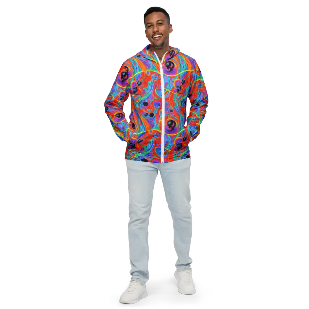 Electric Marbledream on Men's Windbreaker — Front