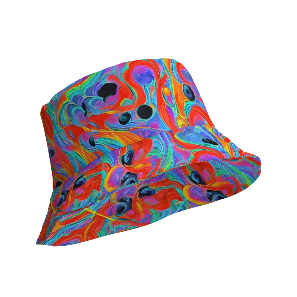 Electric Marbledream on Reversible Bucket Hat — Product details Outside