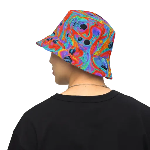 Electric Marbledream on a Reversible Bucket Hat