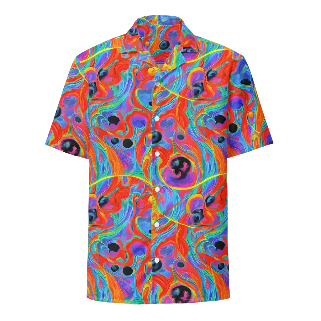 Electric Marbledream on Button Shirt — Front
