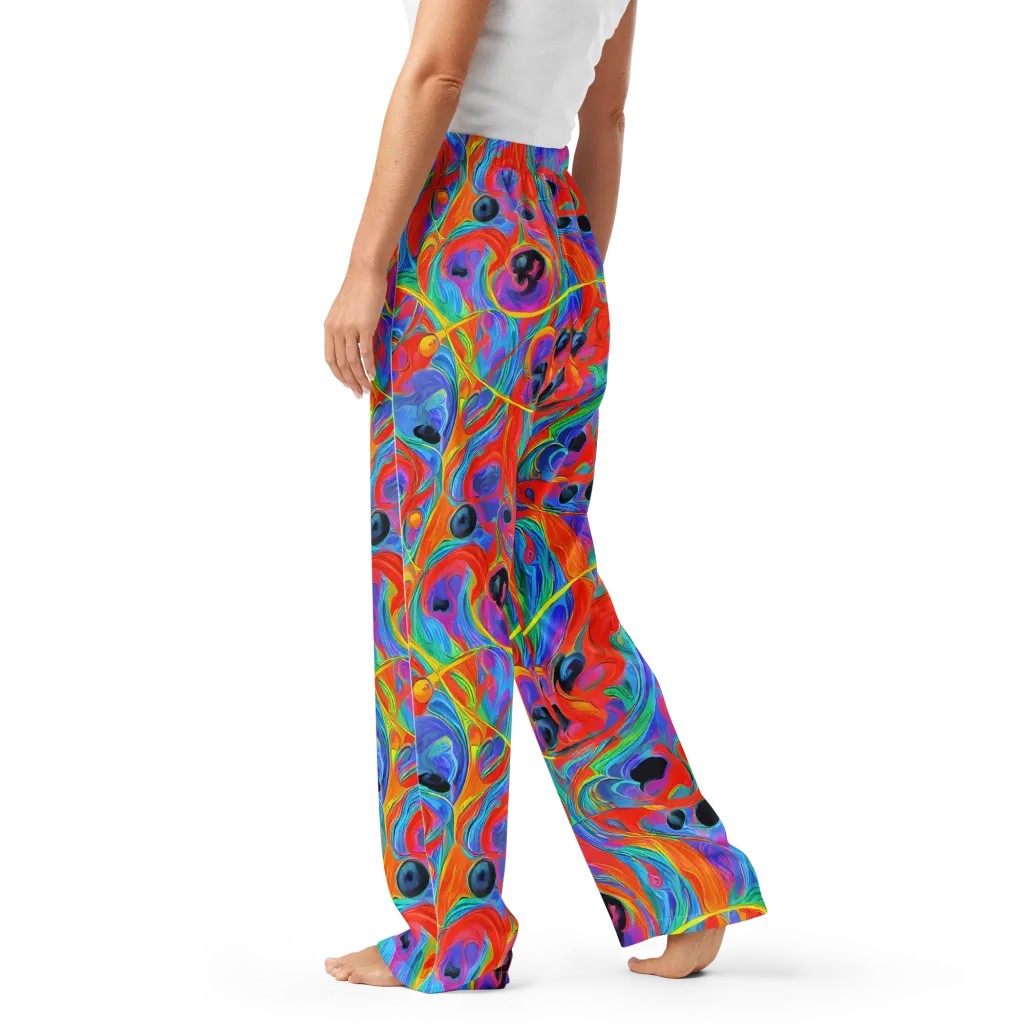 Electric Marbledream on Women's Pajama Pants — Left