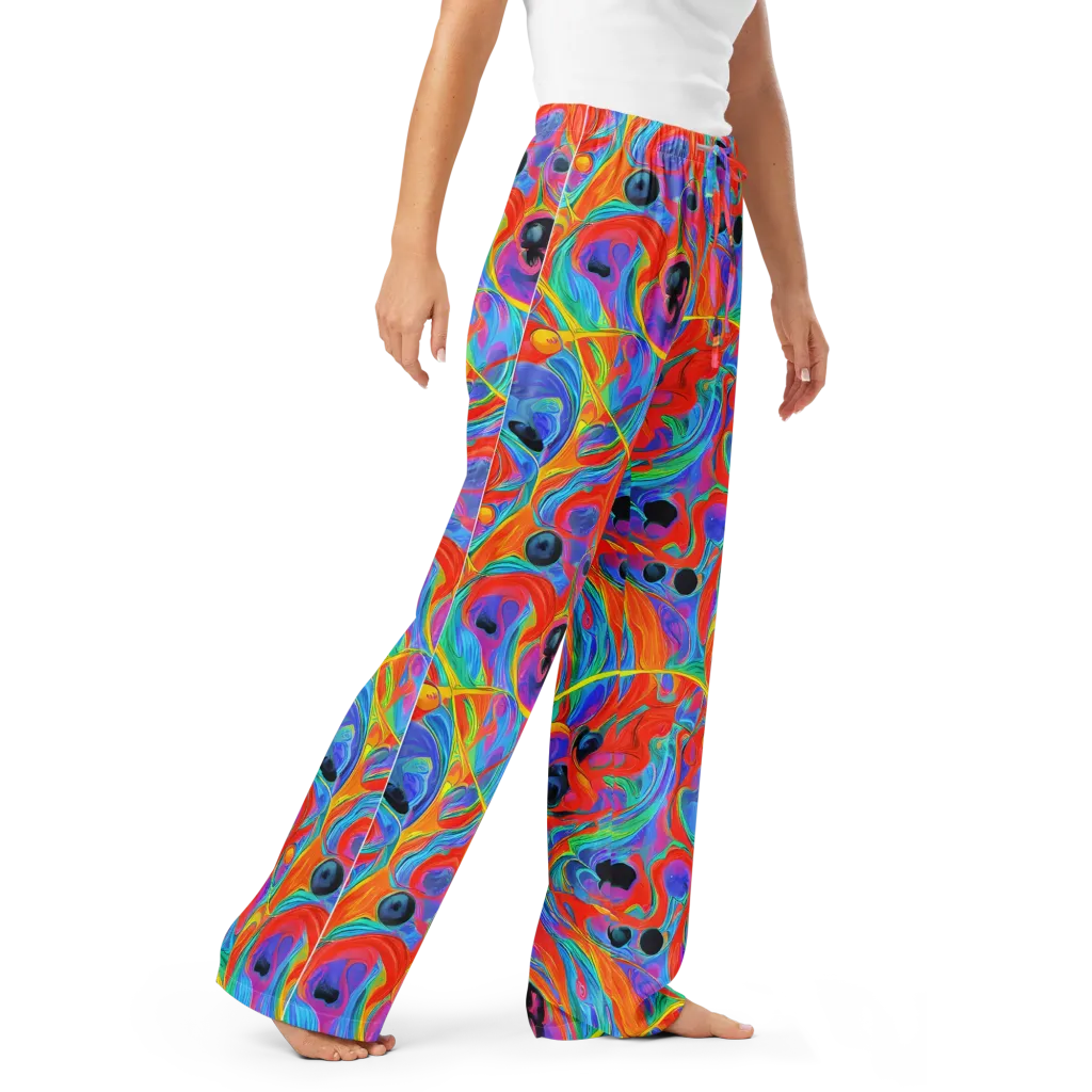 Electric Marbledream on Women's Pajama Pants — Right Front