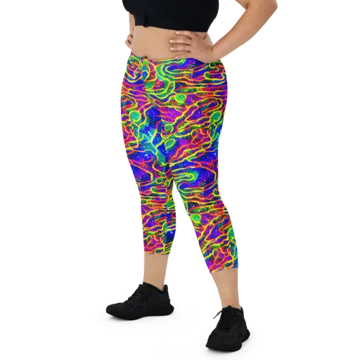 Neon Bioluminescence on a Capri Leggings