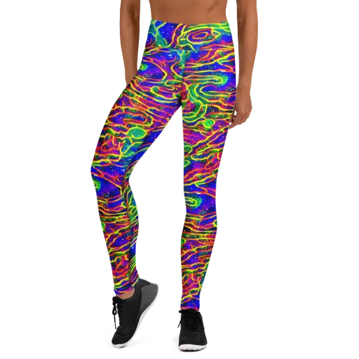 Neon Bioluminescence on a Yoga Leggings