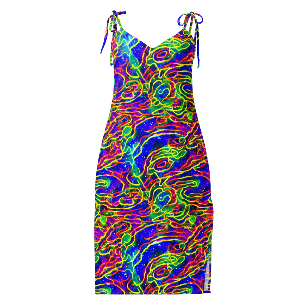 Neon Bioluminescence on Slip Dress — Front