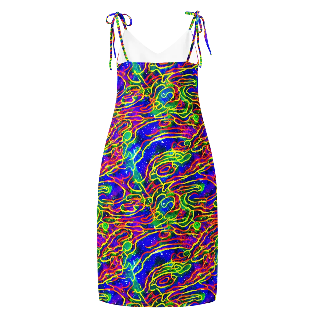 Neon Bioluminescence on Slip Dress — Back