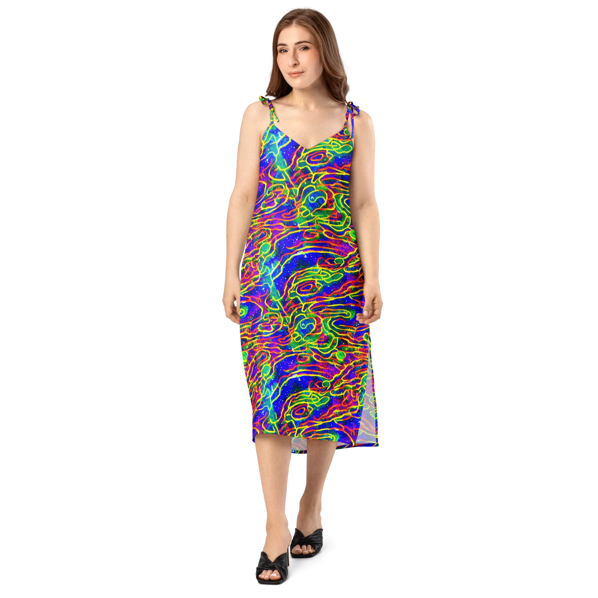 Neon Bioluminescence on Slip Dress — Front