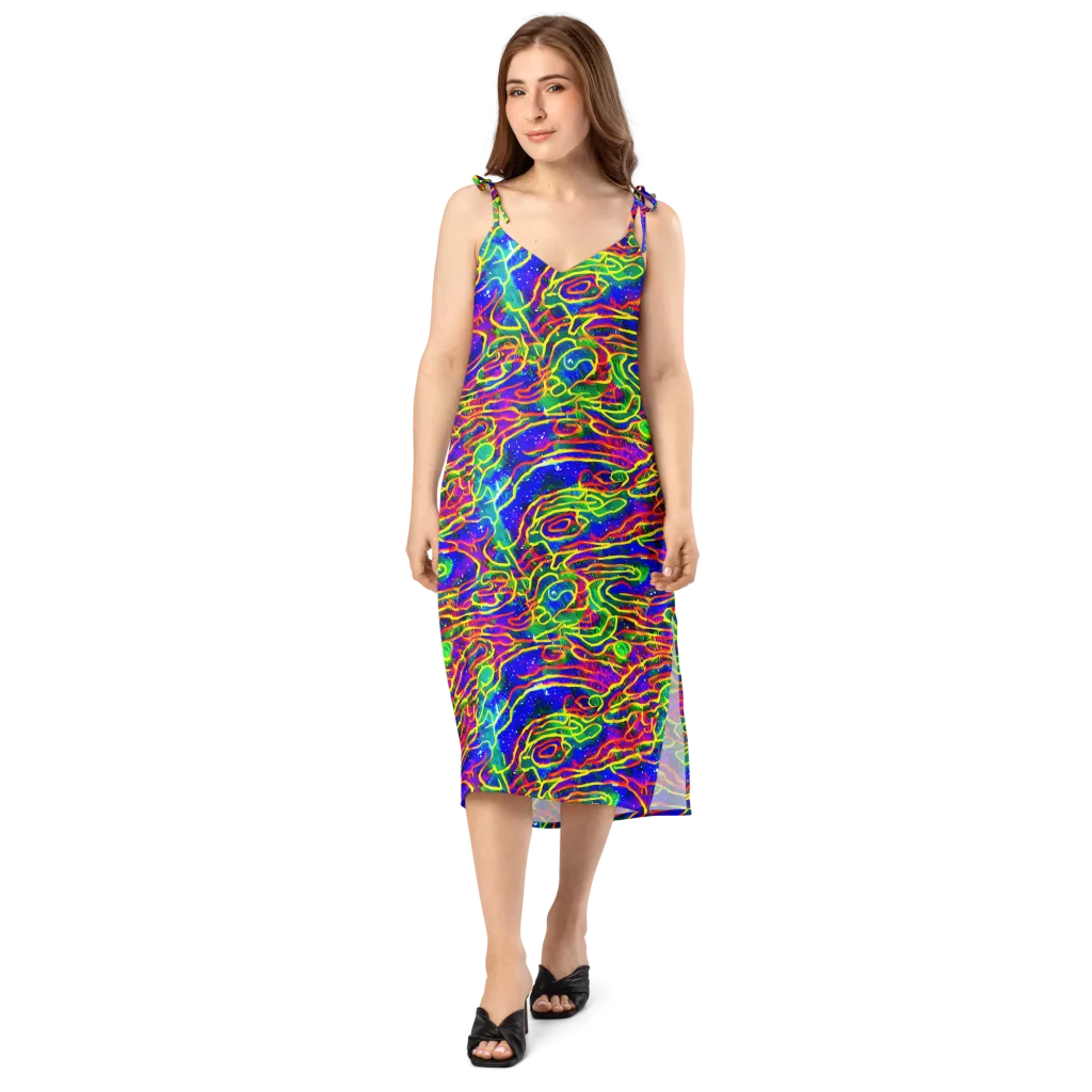 Neon Bioluminescence on Slip Dress — Front