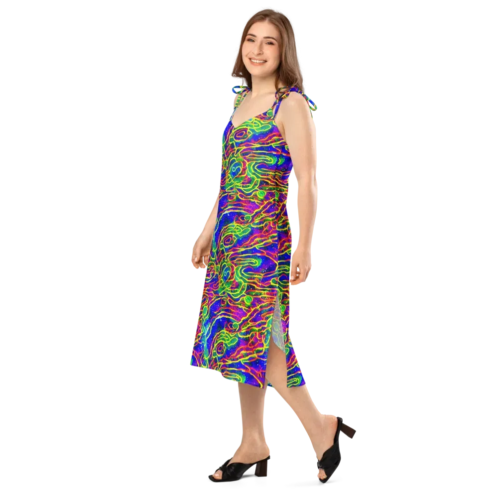 Neon Bioluminescence on Slip Dress — Left Front