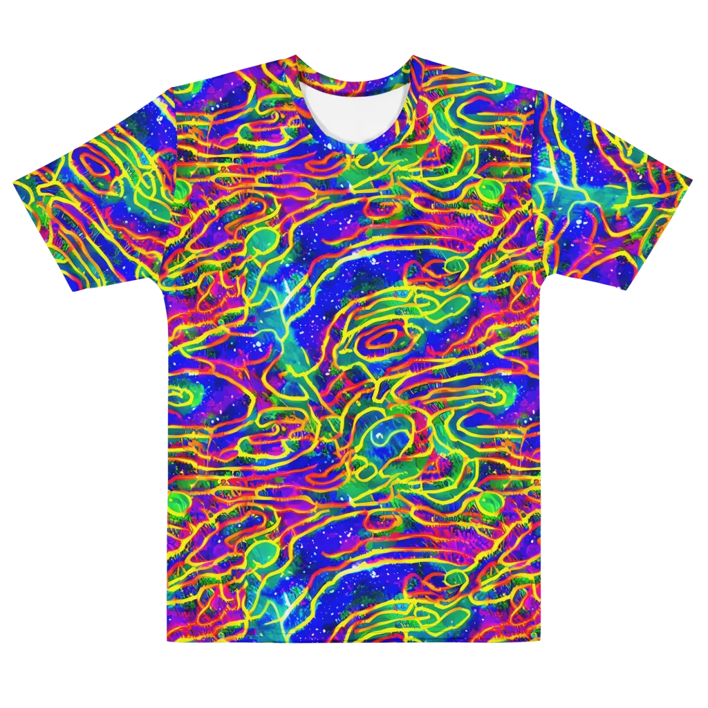 Neon Bioluminescence on Men's Cotton Crew Neck T-Shirt — Front
