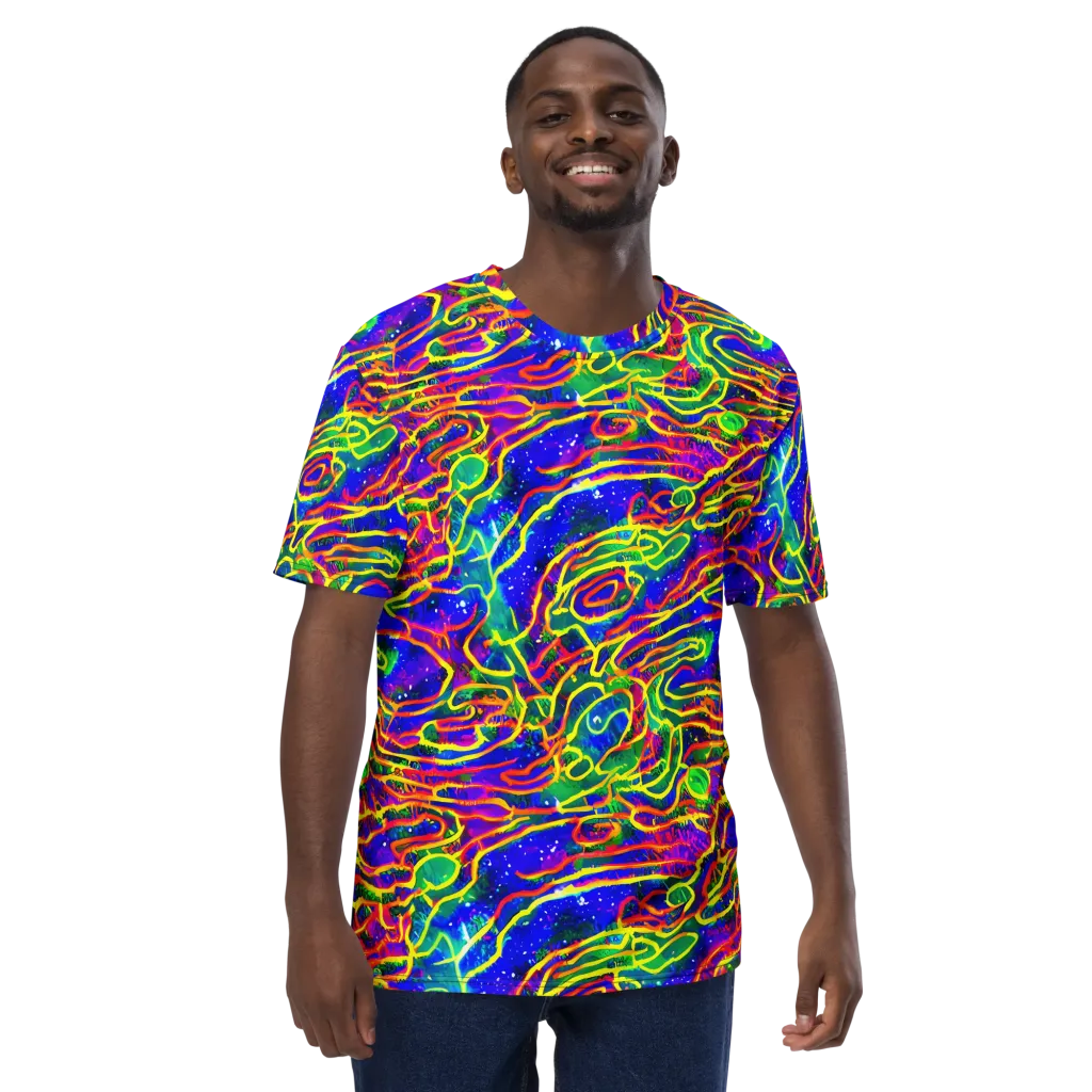 Neon Bioluminescence on Men's Crew Neck T-Shirt — Front