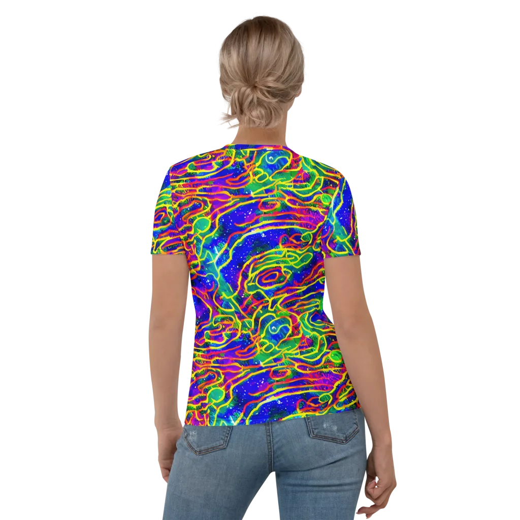 Neon Bioluminescence on Women's Crew Neck T-Shirt — Back