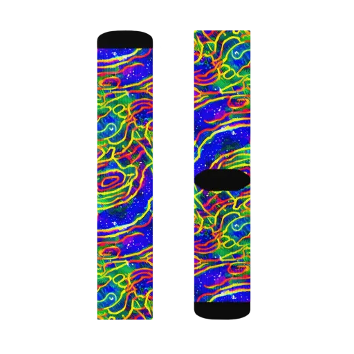 Neon Bioluminescence on a Socks