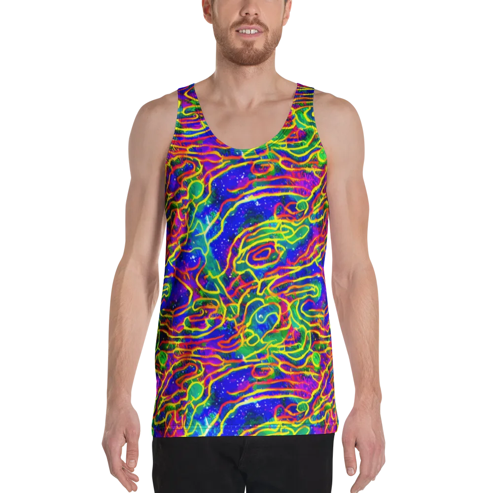 Neon Bioluminescence on Men's Tank Top — Front