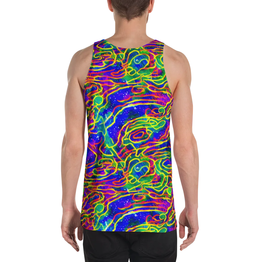 Neon Bioluminescence on Men's Tank Top — Back