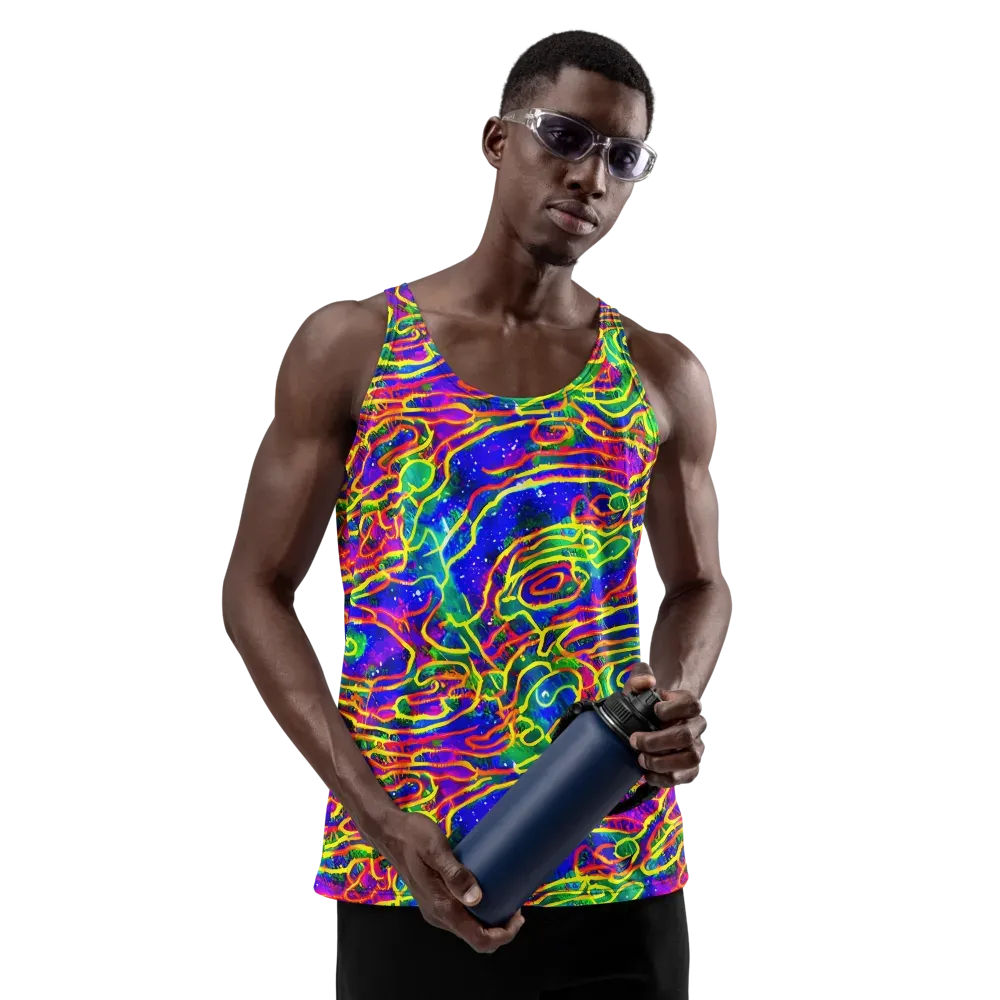 Neon Bioluminescence on Men's Tank Top — Front