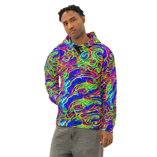 Neon Bioluminescence on a Cotton Hoodie