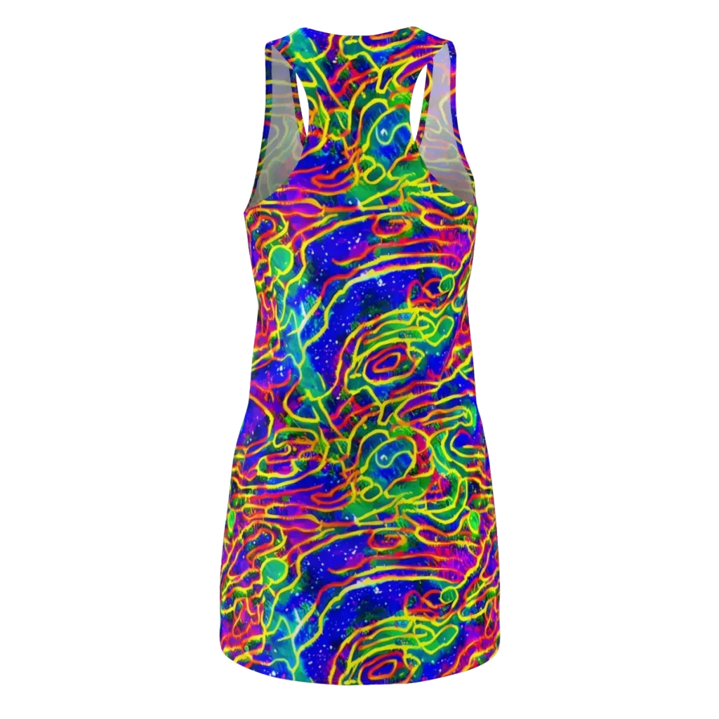 Neon Bioluminescence on Racerback Dress — Back