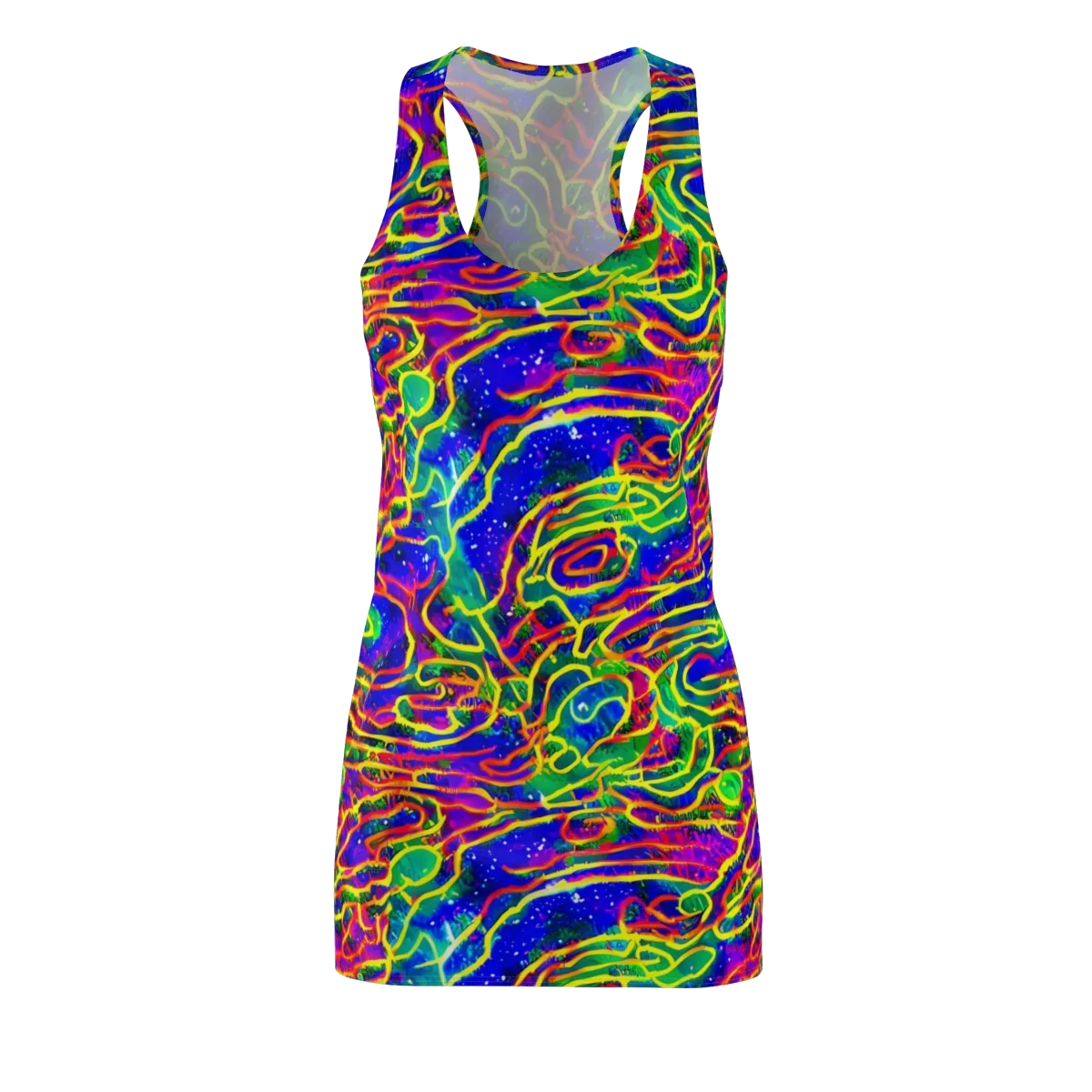 Neon Bioluminescence on Racerback Dress — Front