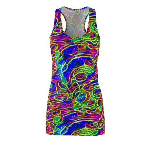 Neon Bioluminescence on a Racerback Dress