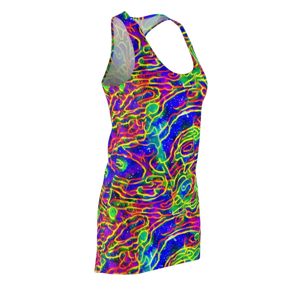 Neon Bioluminescence on Racerback Dress — Front Side