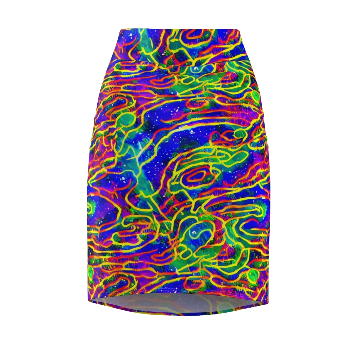 Neon Bioluminescence on Pencil Skirt — Front