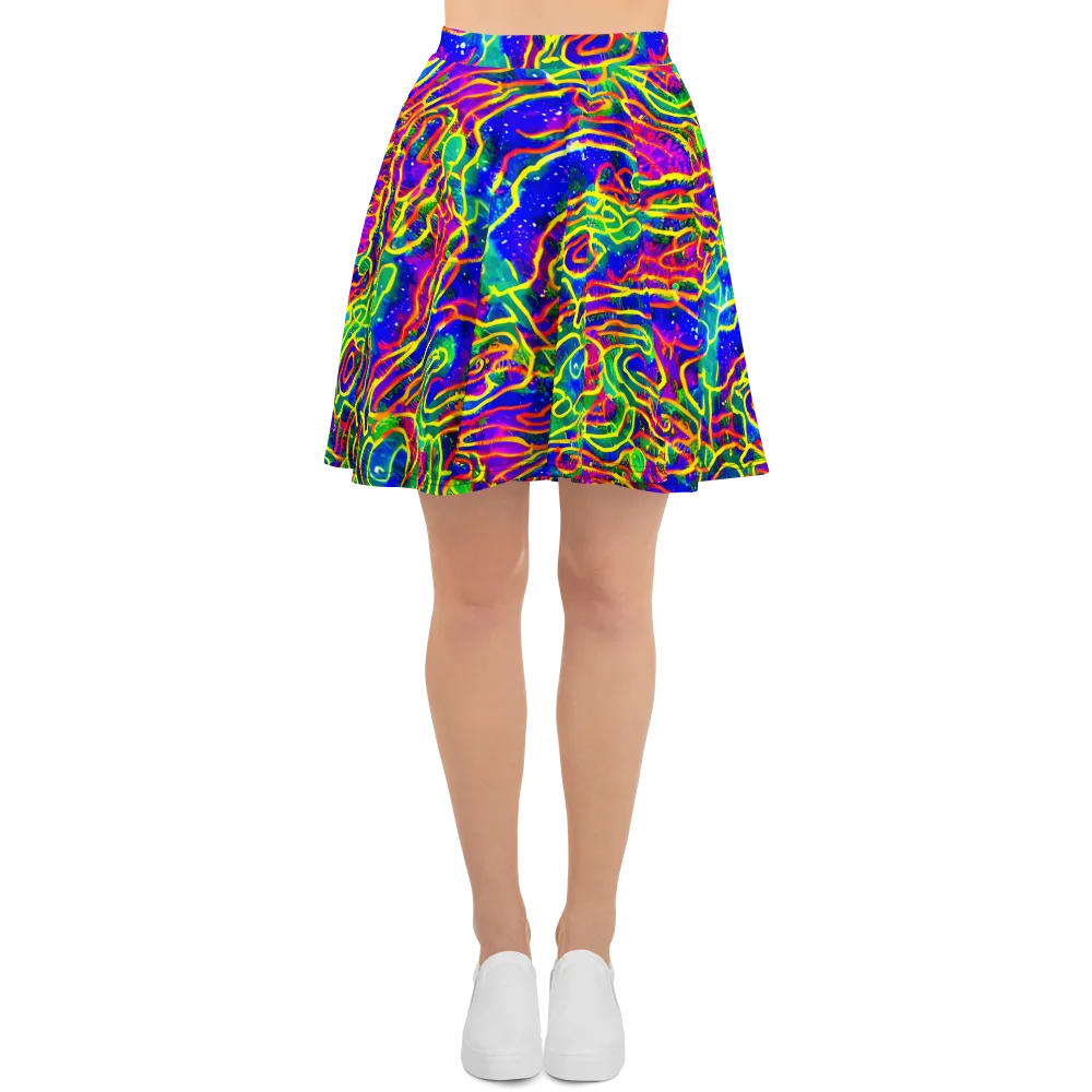 Neon Bioluminescence on Skater Skirt — Front