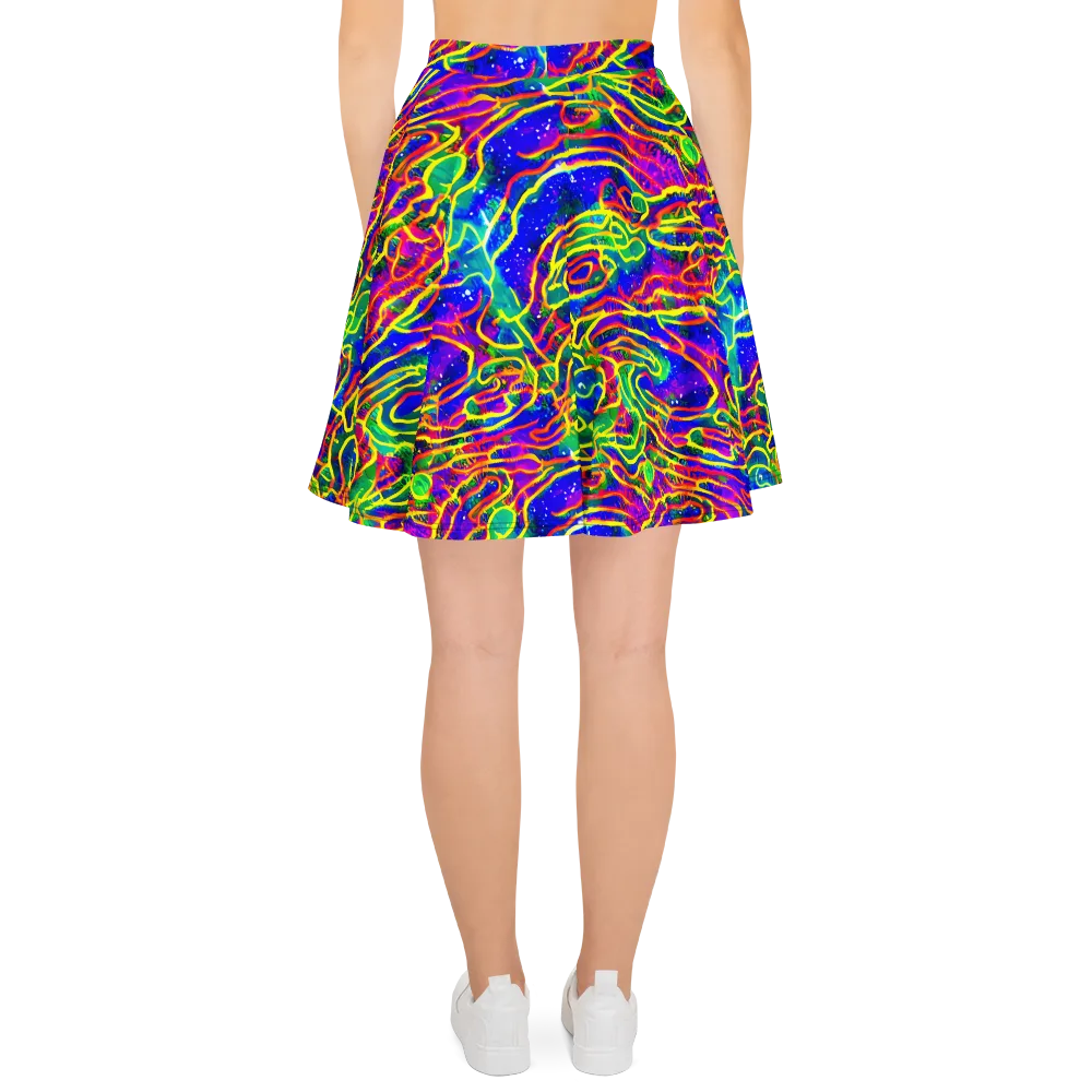 Neon Bioluminescence on Skater Skirt — Back