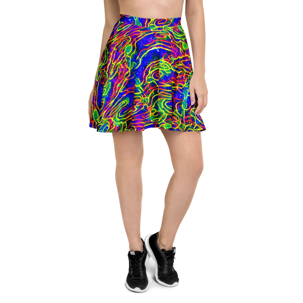 Neon Bioluminescence on Skater Skirt — Front