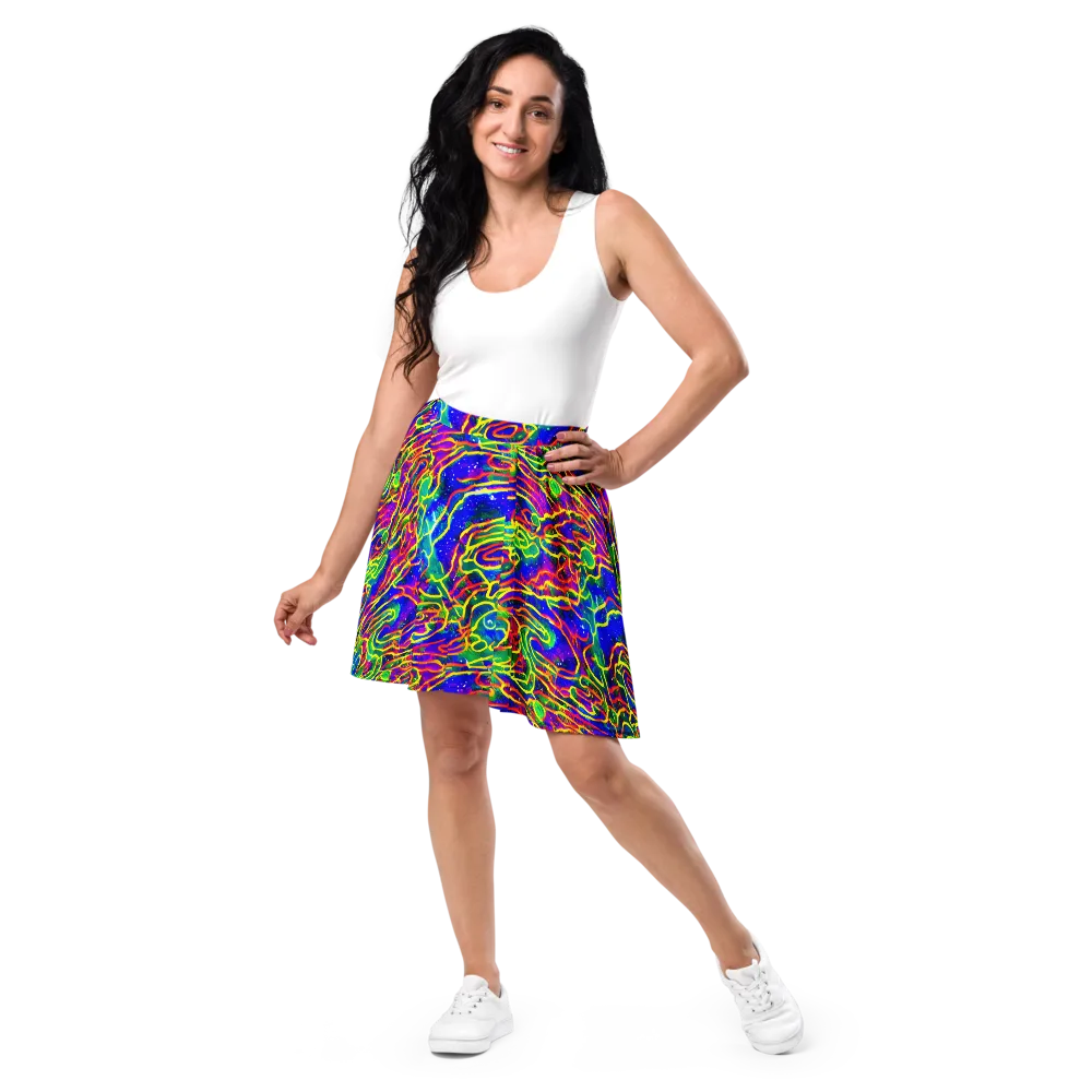 Neon Bioluminescence on Skater Skirt — Front